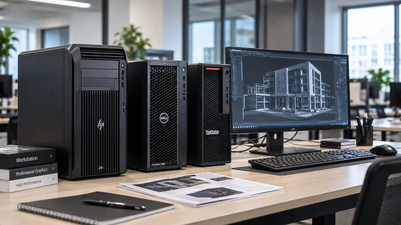 Workstation 본체와 설계 작업용 모니터